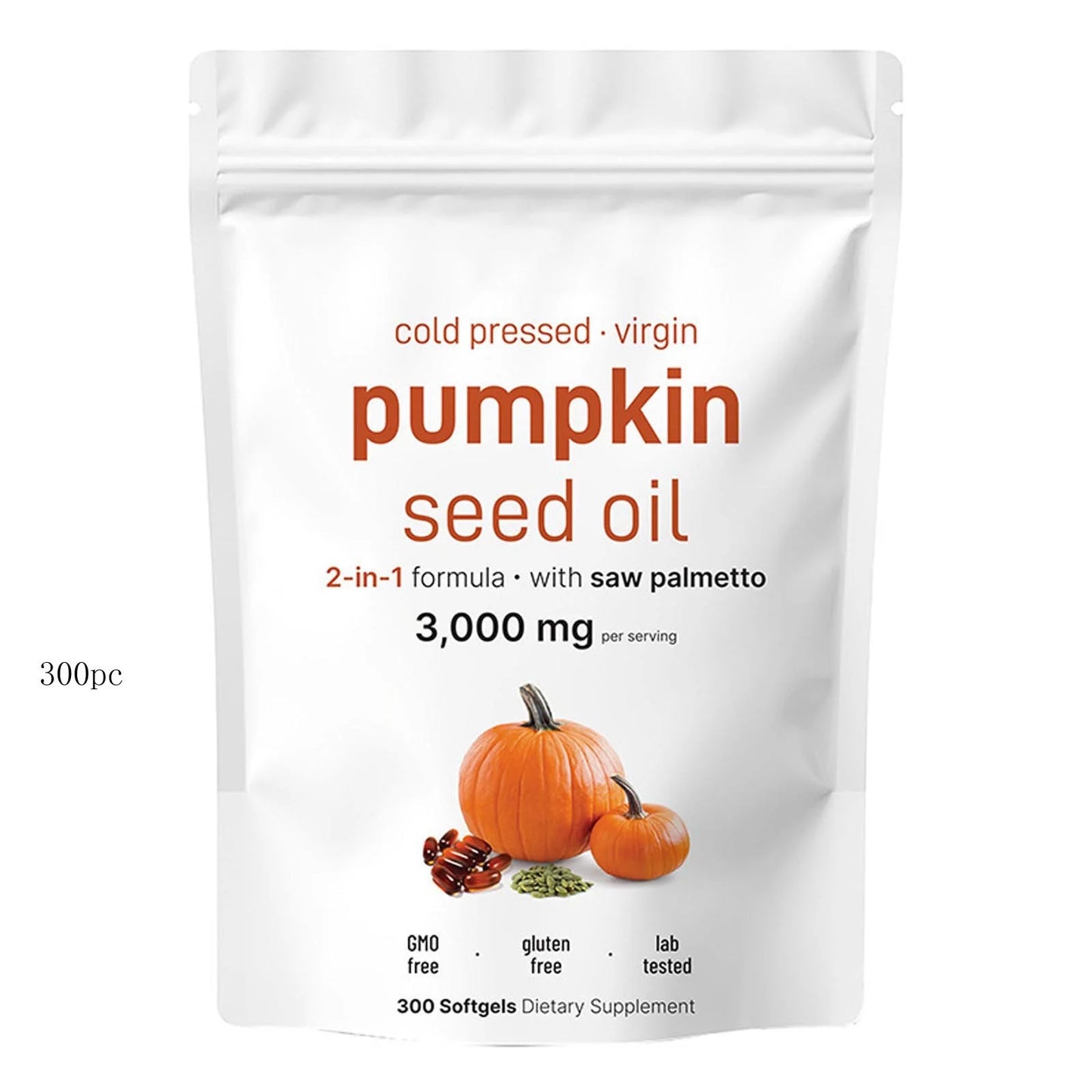 Pumpkin _ Oil 3000Mg 240 Count Supports_Urinary Tract Pumpkin Oil_Supplement Non_Gmo Pumpkin Oil Health_Support 300Capsules
