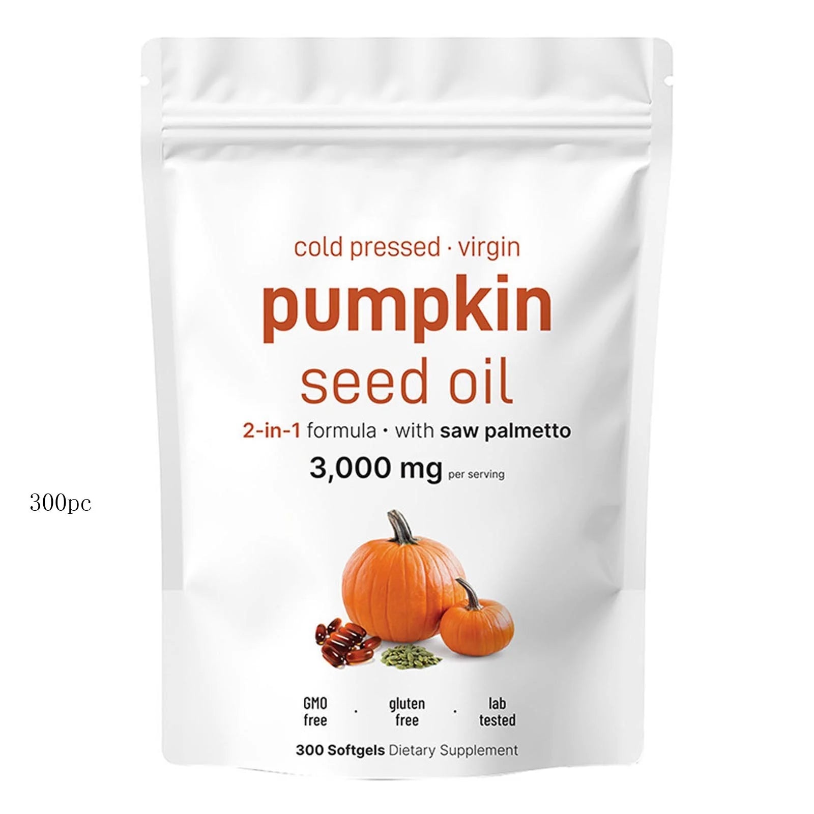 Pumpkin _ Oil 3000Mg 240 Count Supports_Urinary Tract Pumpkin Oil_Supplement Non_Gmo Pumpkin Oil Health_Support 300Capsules