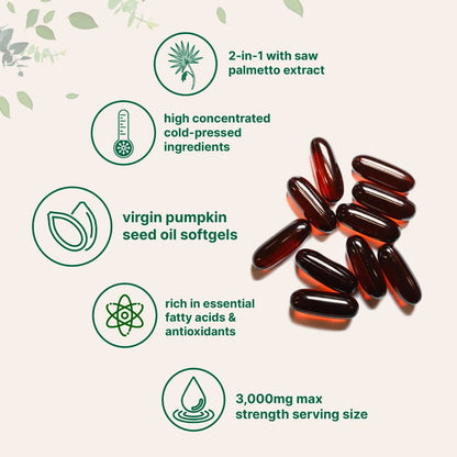 Pumpkin _ Oil 3000Mg 240 Count Supports_Urinary Tract Pumpkin Oil_Supplement Non_Gmo Pumpkin Oil Health_Support 300Capsules